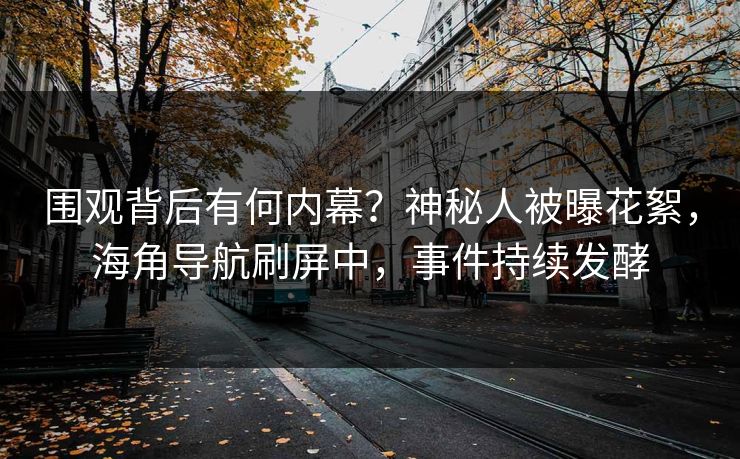 围观背后有何内幕？神秘人被曝花絮，海角导航刷屏中，事件持续发酵